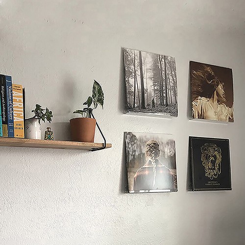 Clear Vinyl Record Shelf Wall Mount Vinyl Holder Acrylic Album Record