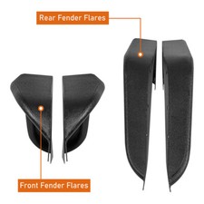 4pcs Flat Style Front Rear Fender Flares Steel For 2007-2018 Jeep Wrangler Jk