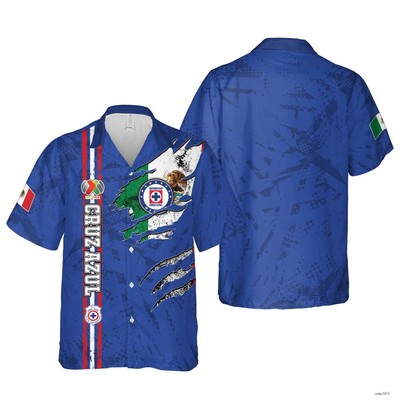 Personalize Liga MX Cruz Azul Hawaiian Shirt 2025 Ver Mexico Soccer Apparel Gift