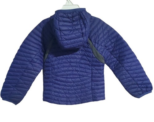 Eddie Bauer Kids Down Jacket XXS (3-4) Purple Vented Stretch Hood Zip Pockets - Picture 2 of 6