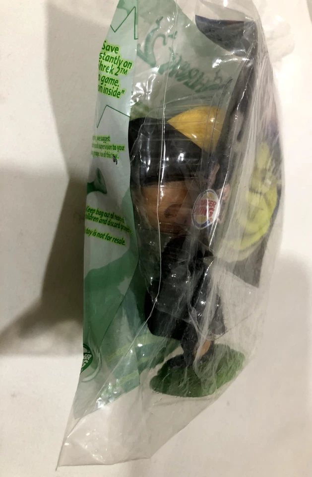 2003 SHREK2 Burger King Happy Meal Toys Lote de 2 Gato de Botas e Gingerbread Man - Imagem 3 de 4