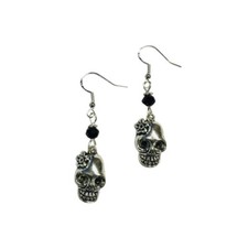 Sugar Skull Earrings, Day of the Dead, Halloween Earrings, FREE SHIPPING