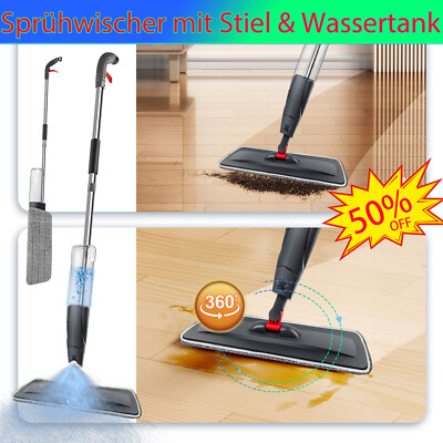 Sprühwischer Spray Mop Mopp-Bodenreiniger Boden mit 700ml Wassertank + 1 Pad