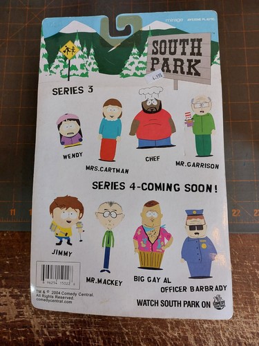 South Park Figure SERIES 3 Mr. Garrison with Mr Hat Comedy Central - Picture 6 of 6