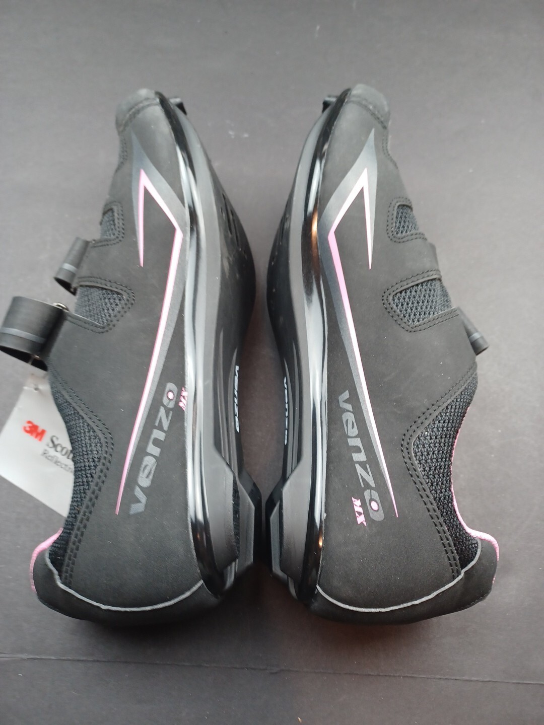 Venzo Cycling Shoes Women's Size 11 Black Pink Mountain Biking Cycling Sports