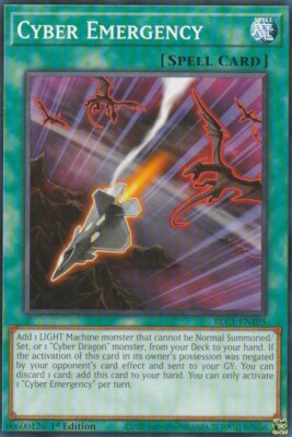 A1261 YUGIOH SPELL CARD CYBER EMERGENCY BLC1-EN105 | eBay