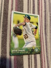 2015 Topps Series 1 Jesse Chavez #155 Oakland Athletics