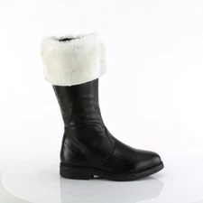 Black Santa Claus Kris Kringle Christmas Mall Costume Boots Mens size 10 11 12