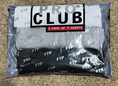 FTP x Pro Club 3-Pack T-shirt - Size Small - FuckThePopulation