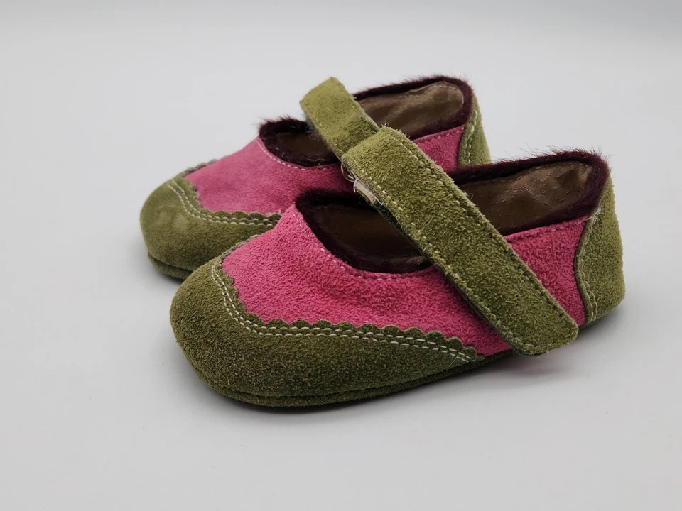 Зеленые розовые туфли Smaller By See Kai Run размер 6-9 месяцев  - Изображение 2 из 4