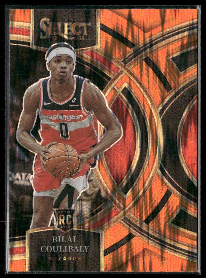 2023-24 Panini Select #131 Bilal Coulibaly Orange Flash Prizms