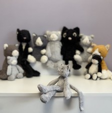 Jellycat Very Rare Retired Grey Chimboo Kitten, Excellent Condition, Genuine