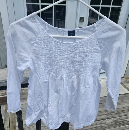 Gap Kids Girls White Blouse Size L (10) - Picture 2 of 5