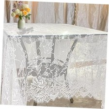 White Lace Tablecloth - 60 x 120 Inches - Rectangle 120" x 60" Rectangular 