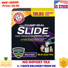 Arm  Hammer Clump  Seal Slide Multi-Cat Cat Litter, 38 lb