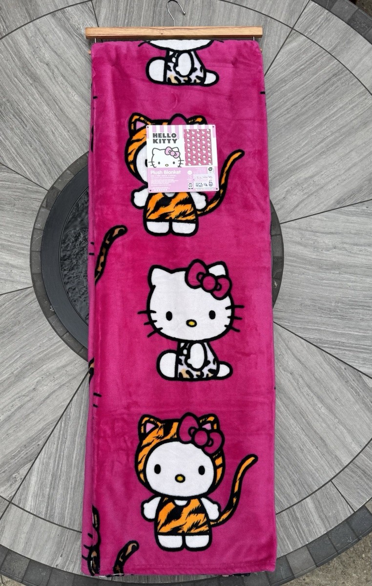 Hello Kitty Welcome To The Jungle Leopard/cheetah 60” X 90” PLUSH