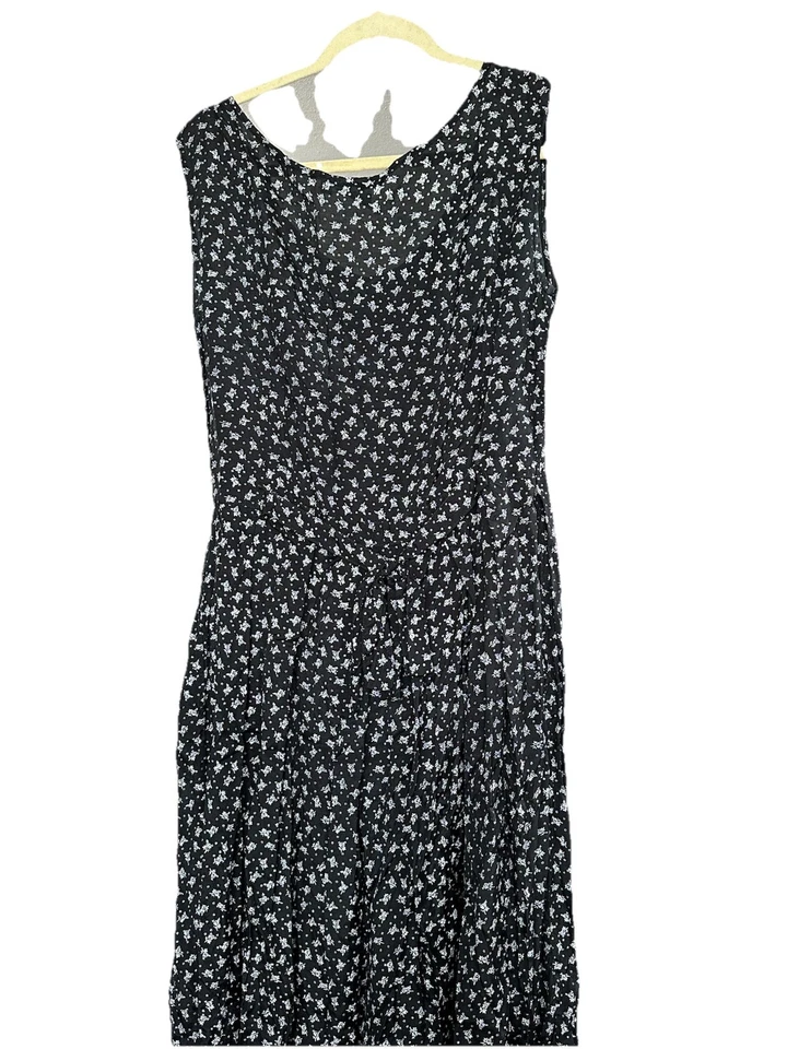 Maxi Vestido Vintage Papillon Cottage Core Floral Oscuro Mediano Capricho Y2K Foto 4 de 4