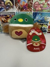 Squishmallows Avery Duck 4" Valentine Plush Heart Belly Mini Kellytoy