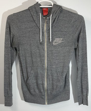 Nike Full Zip Lightweight Hoodie Women's Medium Gray