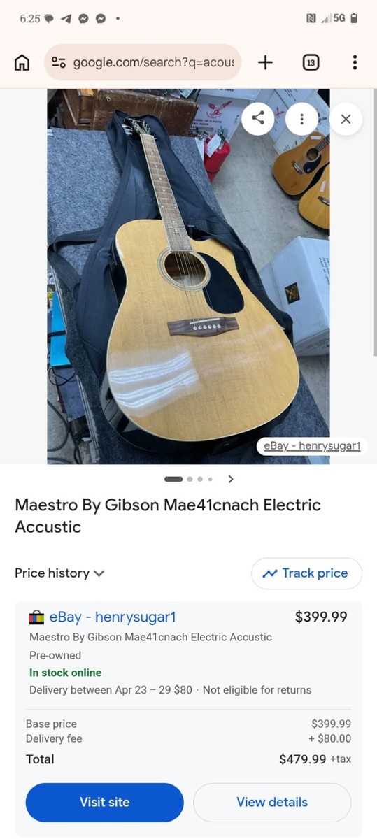 美品✨ Maestro byGibson/Junior45/MAM130RDCH Vintage Gibson Maestro Macinach Acoustic 6-String Guitar for
