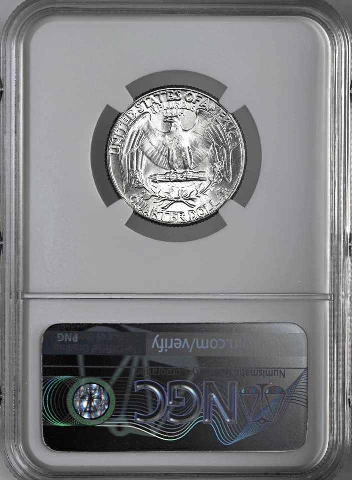 1935-P 25C WASHINGTON SILVER QUARTER NGC MS65 #8405238-021 - Image 4 of 4