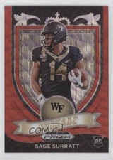 2021 Panini Prizm Draft Picks Crusade Ruby Wave Prizm Sage Surratt #177 0s9u