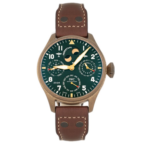 IWC Big Pilot Perpetual Calendar Spitfire Bronze Green 46.2mm IW503601 Full Set