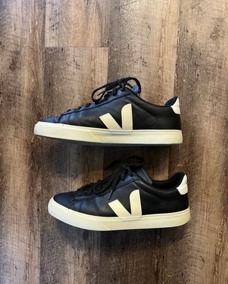 Veja Campo Leather Shoes - Men's 46 EU / 12 US - Black & White