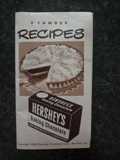 1960 Hershey's Chocolate, 9 Famous Recipes Pamphlet, Baking Chocolate