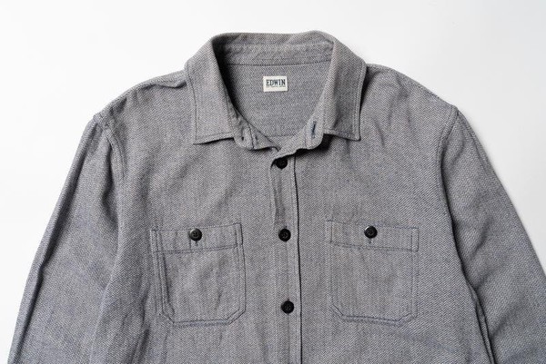 Men Edwin Shirt Grey Cotton 38 / M / 46 #312D