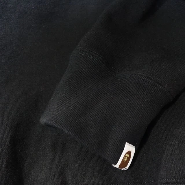 A BATHING APE (BAPE) Felpa con cappuccio uomo Bape Bapesta Onepoint usata in ottime condizioni maglione nero