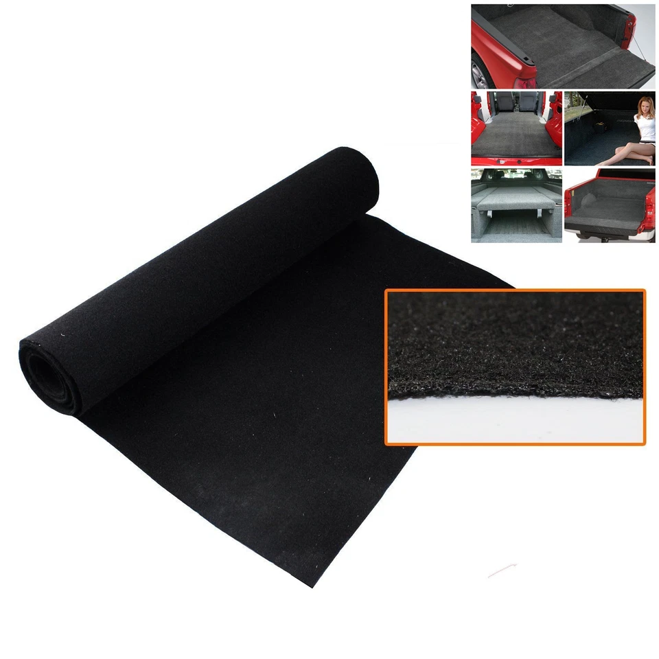 Tapete impermeável durável preto 40"x79" caixa de alto-falante para veículo de carro tapete forro - Imagem 2 de 4