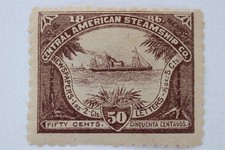 CENTRAL AMERICAN STEAMSHIP CO 50C 1886 US-MEXICO LOCAL POST CARRIER MH