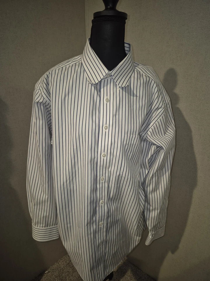 Roundtree & York etiqueta dourada ajustada sem ferro lavagem EZ masculina 17/33 - Imagem 4 de 4