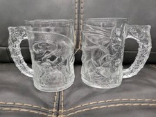 McDonalds Batman Only Forever Glass Mugs Batman Set of 2 1995 DC Comics