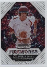 2020 Prizm Draft Picks Fireworks White Donut Circle 47/50 David Calabrese 0zl2