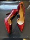 Jessica Simpson Red Snake Embossed Pointed Toe Stiletto Pumps Women's Size 8 — photo 2