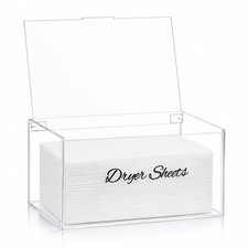 Acrylic Dryer Sheet Container for Laundry Room,Dryer Sheet Holder Dispenser w...