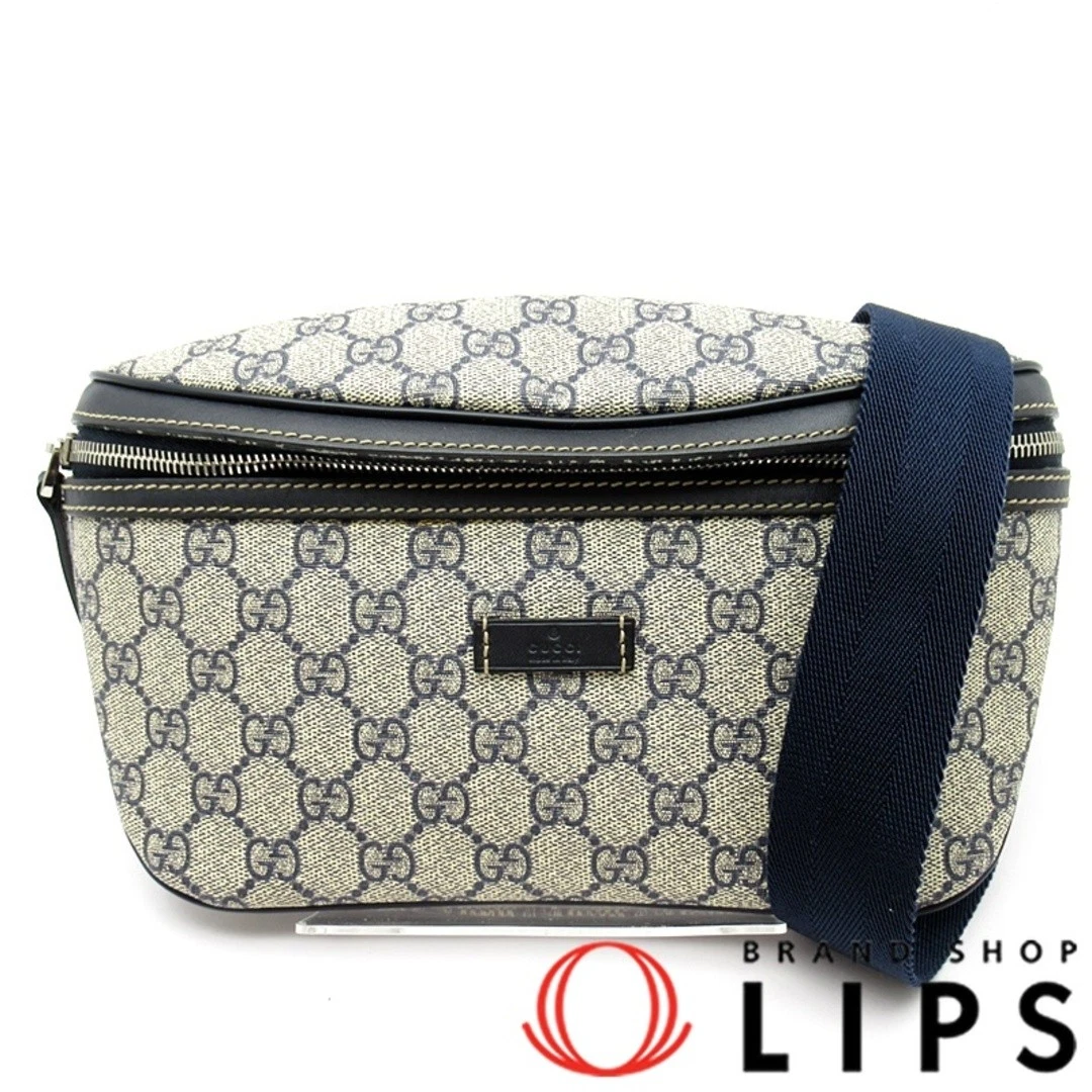 Gucci sac ceinture 233269 GG Supreme sac taille femme bleu marine du Japon