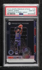 2019 NBA Hoops Premium Stock Frequent Flyers Holo LeBron James #15 PSA 10 0wy3