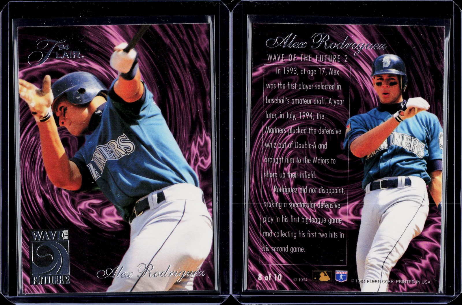 1994 Flair #8 Alex Rodriguez Wave of the Future 2