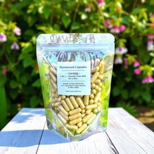 Organic Wormwood Capsules 500mg Digestive Parasite Detox 50-100-150-200-300-500