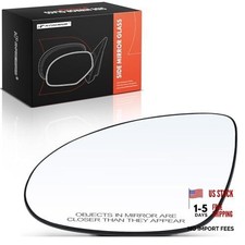 Left Driver Side Heated Mirror Glass with Backing Plate - Compatible with
