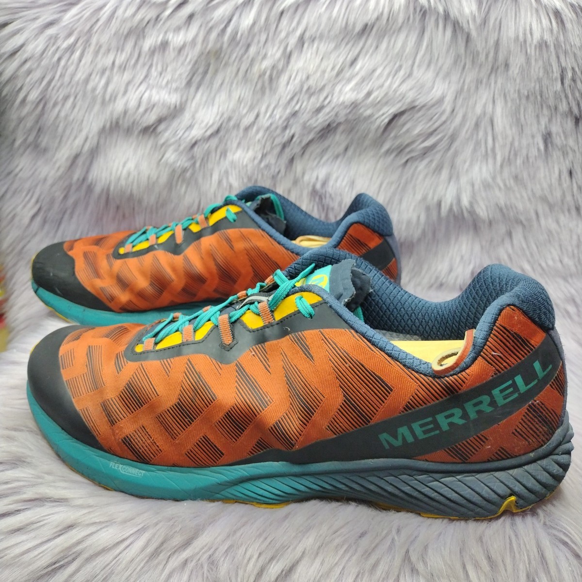 Merrell Mens Size 14 Agility Synthesis Flex Exuberance Orange Trail Running