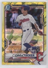 2021 Bowman Sapphire Chrome Prospects Yellow Refractor 6/50 Carson Tucker 07d9