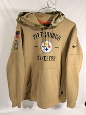 Pittsburgh Steelers Hoodie Mens L Nike Digital Camo Salute To Service Patch NFL