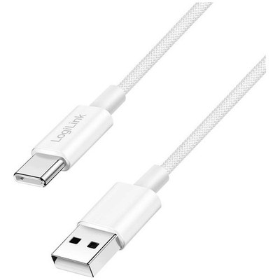 LogiLink CU0320 USB 2.0 USB-C Cable With USB-A Plug To USB-C Plug 0.5M White