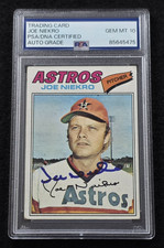 1977 JOE NIEKRO Signed Topps Baseball Card-HOF-HOSTON ASTROS-PSA 10 Auto