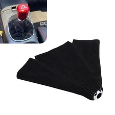Car Shift Boot Cover, Suede Leather Shift Knob Dust Cover, Manual Auto Black