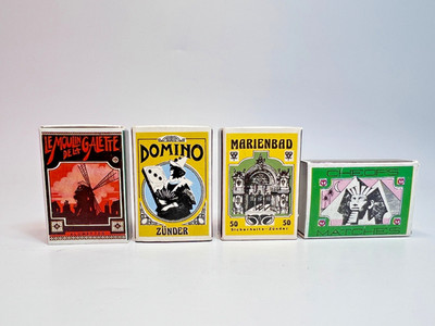 4 Lot Vintage German Franz-Josef Holler Brain Teaser Puzzle Game Matchbox Mini
